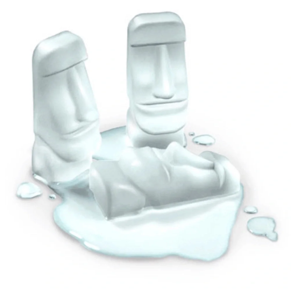 Wembley Easter Island Moai Head Stone Cold Silicone Ice Tray Mold Candy Mold